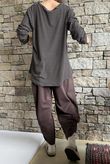Agnes Stripe Trapeze Top Dark Brown